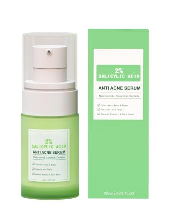 Salicylic Acid Solution (20 mL) Salicylic Acid 2% Solution Gentle Exfoliating Serum/Mask for Smoother & Clearer Skin Daily Use Facial Serum (0.67 fl oz)