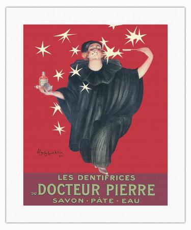 Docteur Pierre s Soap Toothpaste (Les Dentifrices Savon) - Vintage French Advertising Poster by Leonetto Cappiello c.1923 - Fine Art Rolled Canvas Print 16in x 20in Rolled Satin Canvas 20L" x 16W"