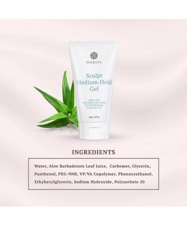 Onesta Hair Care Sculpt Medium Hold Gel - 5 Fl Oz | Long-Lasting Control and Shine for All Hair Types - Buy Online on GoSupps.com