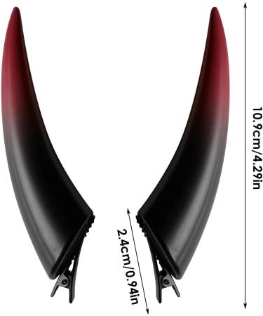 Ghost Forehead Horns - Devil Costume Women Demon Vampire Headpiece - Women Demon Vampire Headpiece Halloween Hair Clips Funny Devil Horns for Women Men Red - Buy Online on GoSupps.com