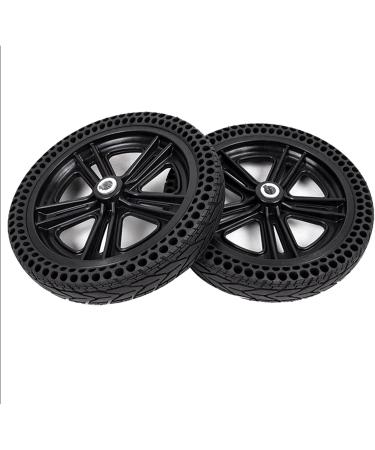 INSTR Electric Wheelchair Rear Wheel Assembly Honeycomb Solid Tires Back Wheel Replacement 12 1/2 x 2 1/4 - Black Pack of 2