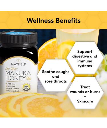 PRI Mayfield Manuka Honey UMF 10+ | Raw Monofloral MGO 263+ | 500g New Zealand - Buy Online on GoSupps.com