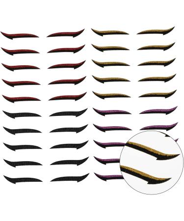 FOMIYES 20 Pairs Eyeshadow Stickers Double Sided Tape Adhesive Eyeliner Stickers Eye Skin Sticker Applique 1 count (Pack of 1) Assorted Color - Buy Online on GoSupps.com