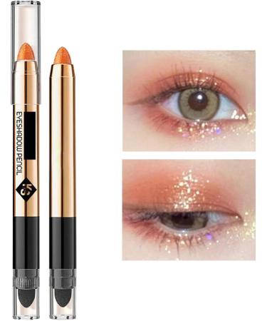 Eyeshadow Pencil Crayon - Waterproof Long Lasting Eyeshadow Stick for Women Girls 2 in 1 Long Lasting Shimmer Cream Eyeshadow Pencil Crayon for Party Datings Sugar Orange Deyao 02#sugar Tachibana - Buy Online on GoSupps.com