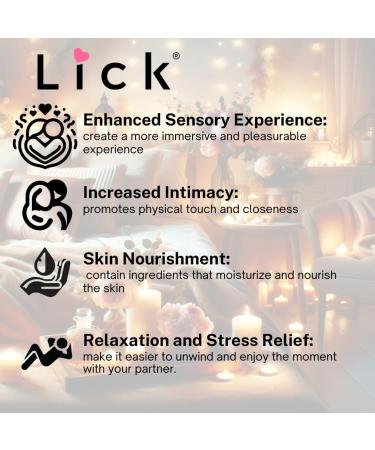 Buy Lick Chocolate & Coconut Flavored Body Oil - Edible Massage Oil for Couples | Vitamin E Enriched Perfect for Date Night 4 oz - Buy Online on GoSupps.com