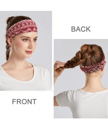 YONUF Boho Headbands 6-Pack for Women - Fashionable Wide Headband for Yoga and Workouts - Buy Online on GoSupps.com