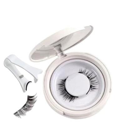 Krafty Magnetic Eyelashes Magnetic Eyelashes Reusable Natural Look Magnetic Lashes With Applicator Easy To Wear And Remove(Natural 3pcs)