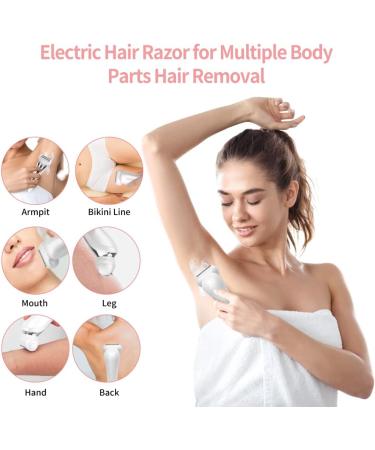 3-in-1 Blade Electric Shaver for Women - LED Display, Painless Hair Removal for Legs, Bikini, Underarms - Rechargeable, Wet/ Dry, Cordless - Detachable Head - Buy Online on GoSupps.com