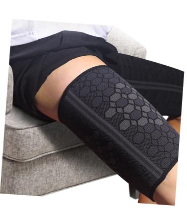 Buy 1pc Thigh Protector Sleeve - Nylon Thigh Support Brace 22.3x18cm Black | Ideal Thigh Protective Pad for Injury Recovery - International Shipping Available - Buy Online on GoSupps.com