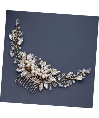 Angoily 1pc Pearl Comb Bridal Hair Comb Wedding Hair Accessory Tiara Rhinestone Barrettes Handmade Comb Barrette Wedding Hair Comb Hair Accessories Hanfu Headgear The Photo Bride - Buy Online on GoSupps.com