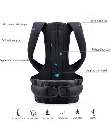 ZUIAI Posture Corrector Back Brace Clavicle Support Stop Slouching Hunching Adjustable Trainer(CH) Small B - Buy Online on GoSupps.com