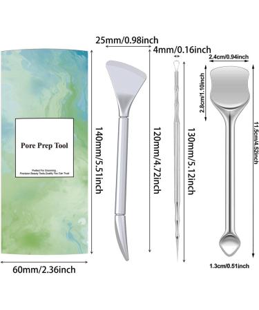 Stainless Steel Facial Spade - Extractor Makeup Nose Face Tools Set Metal Face Skin Cleaning Extractor Set | Face Pore Cleaner Tools For Facial Treatments Women Adults Friends Beautician - Buy Online on GoSupps.com