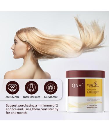 Collagen Hair Treatment - Deep Repair Conditioning Mask with Argan Oil for All Hair Types - 16.90 oz (500ml - Buy Online on GoSupps.com