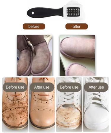 Suede Brush for Shoes - LeFeirr 4-Sided Shoe Brush for Cleaning Suede & Nubuck Leather Shoes - Buy Online on GoSupps.com