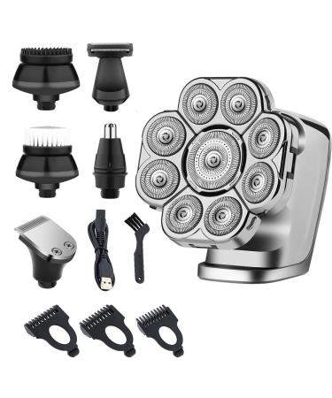 Head Shavers for Bald Men 9D Head Shavers for Bald Men LED Bald Head Shavers for Men Cordless Rechargeable Mens Head Razors for Bald Ipx 7 Waterproof