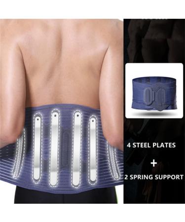 Waist Lumbar Support Belt for Herniated Disc Relief | Lower Back Decompression Brace - Bl M | International Shipping Available - Buy Online on GoSupps.com