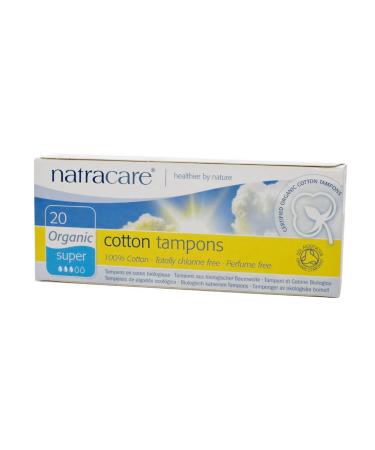 Natracare Tampons Super 20 ct 6 Boxes (120 Tampons Total)