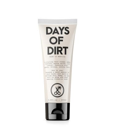 California Born Days of Dirt Hair Styling Cream - Hair Grooming Cream for Dry  Fluffy  Frizzy  Clean Lived-in Look - Styling Cream for No-Hold  Texture & Shine - Made in USA  6.8fl oz