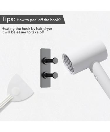 Pickpiff Razor Holder - No Drill Metal Shower Hook Anti-Rust Towel Holder for Bathroom & Kitchen - Black 4 Pieces - Buy Online on GoSupps.com