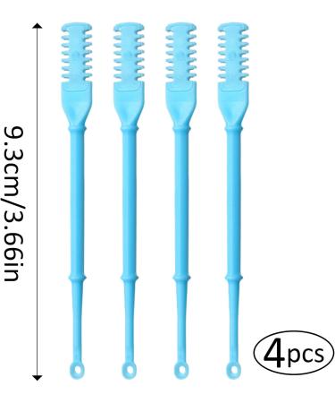 Nasal Hair Cutter Ear Pickers 360 Degree Rotating Nasal Hair Removal Tool 4Pcs Portable Manual Nose Hair Trimmer Gifts Blue - Buy Online on GoSupps.com