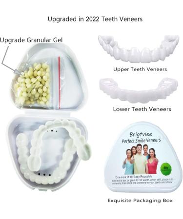 Giural Comfort Fit Flex Dentures - Instant Perfect Smile Snap-On Veneers | 2 Pairs + 2 Boxes - Buy Online on GoSupps.com
