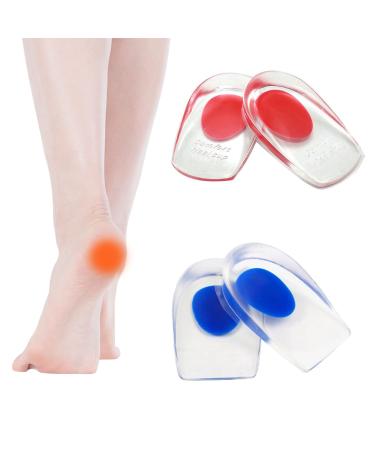 Carehabi heel spur inserts for shoes women and men 2 pairs of soft gel heel pillows gel pillow orthopedic for the heel and Achilles tendon