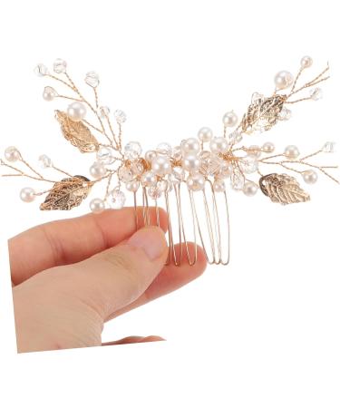 FRCOLOR Miss crystal hair comb Hair piece Metal bride decorate hair romantic wedding headpiece ornament hair accessories alloy gold hair accessories leaf prom accessories grace - Buy Online on GoSupps.com