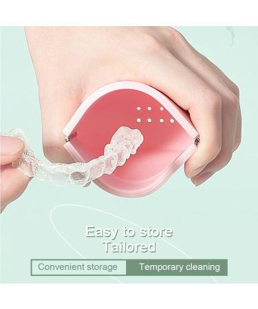 Sanfly Silicone Retainer Case - Hygienic Dual-Use Teeth & Mouth Etui for Invisible Braces - Pink - Buy Online on GoSupps.com