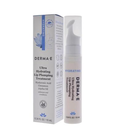 DERMA E Ultra Hydrating Lip Plumping Treatment - Hyaluronic Acid Lip Moisturizer for Enhanced Fullness and Natural Color - Buy Online on GoSupps.com