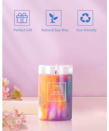 Scented Candles | Hand-Poured Spiced Cinnamon Aroma | 60-Hour Burn | Retro Charm | Unique Holiday Gifts for Women | 8oz Tie-Dye Candle - Buy Online on GoSupps.com