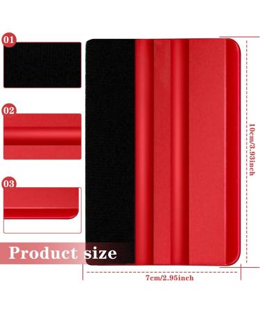 2 Pcs Felt Edge Squeegee Wallpaper Smoothing Tool Vinyl Scraper Tool Car Squeegee Decal for Wall Decals Paint Protection Film Car Wraps Wallpaper Pasting - Buy Online on GoSupps.com