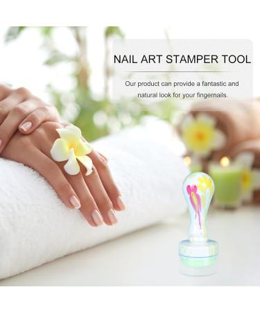 Minkissy Silicone Nail Stamp & Scraper - Clear Nail Art Stamping Tool for Acrylic Manicure 8x3cm - Buy Online on GoSupps.com