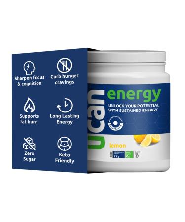 UCAN Keto Energy Powder, Lemon, Sugar-Free Pre & Post Workout for Men & Women, Non-GMO, Vegan, Gluten-Free, 30 Servings (26.5 Ounces)