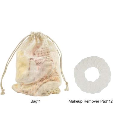Make Up Remover Pads 12PCS Washable Bamboo Cotton Pad With Laundry Bag 8CM Diameter 2-layer Bamboo Fiber Makeup Remover Washable Makeup Cotton Reusable Make Up Remover Pads Pads Make Up Remover Cl - Buy Online on GoSupps.com