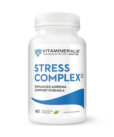 "VITAMINERALS 39 Stress Complex Adrenal Support Stress and Adrenal Support Complex 60 Count"