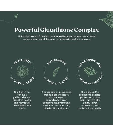 Nature Bound 500mg Glutathione Supplement - Skin Whitening Pills with Milk Thistle & Alpha Lipoic Acid - 30 Veg Capsules - Buy Online on GoSupps.com