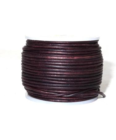 Cords Craft 1mm Round Leather Cord | 20m Roll for Jewelry Making, Bracelets, Necklaces, Hair Accessories, Beading, DIY Projects | Dark Brown Distress - Buy Online on GoSupps.com