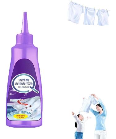 Shedmuller Stain Remover Shed Muller Active Enzyme Stain Remover Fast Stain Remover Laundry Stain Remover Stubborn Stains Cleaner Clothes Oil Stain Remover (Purple 1PC)