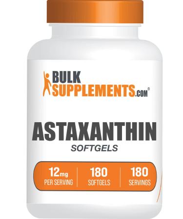BULKSUPPLEMENTS.COM Astaxanthin 12mg 180 Softgels - Astaxanthin Supplement - Antioxidants Supplement - Eye Supplements - 1 Astaxanthin Softgel per Serving, Astaxanthin Pills (180 Softgels) 180 Count (Pack of 1) - Buy Online on GoSupps.com