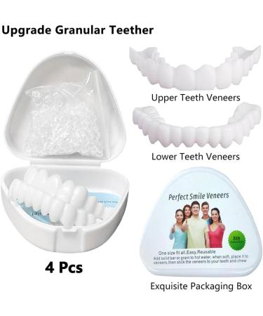 Buy Dazluxe 4 Pairs of Perfect Veneers - Immediate Cosmetic Tooth Solution for Men & Women | Temporary Tooth Whitening - Buy Online on GoSupps.com