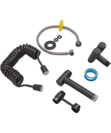 Hand Toilet Sprayer Kit - Brass Bidet Attachment for Home Bathroom | WC Bidet Sprayer with Hose - Gray - Buy Online on GoSupps.com