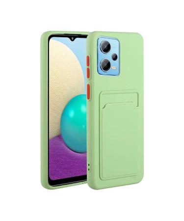 Tivenfezk Nadoli Silicone case for Xiaomi Redmi Note 12 Pro 5G Ultra thin shockproof scratch -resistant Wallet soft TPU protective cover Handy shell with credit card holder Xiaomi Redmi Note 12 Pro 5G green