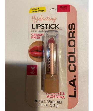 L.A. COLORS Hydrating Lipstick C68671 Bright Pink (With Vitamin E & Aloe Vera)