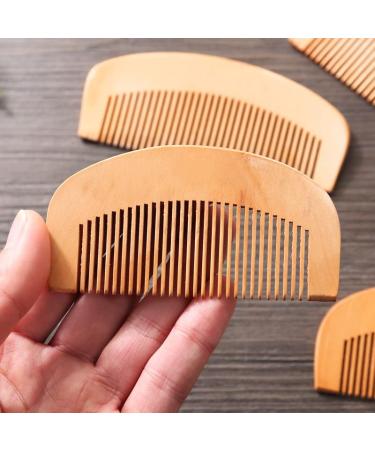 Peach Wood Anti-Static Close Tooth Comb Set - 2 PCS - Buy Online on GoSupps.com