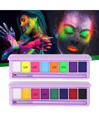 Handaiyan Face Body Paint Palette - 8 Water-Soluble Colors for Halloween & Festivals - Matte Finish Bright Makeup - Buy Online on GoSupps.com