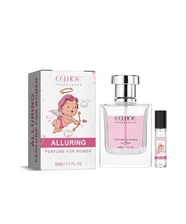 Cologne for Women's Hypnosis Cologne Fragrances Pheromone Infused for Attraction Long Lasting Romantic Scent 1.7 Fl Oz (50ml) Travel Size&Refillable (Women-50ML+10ML(B))