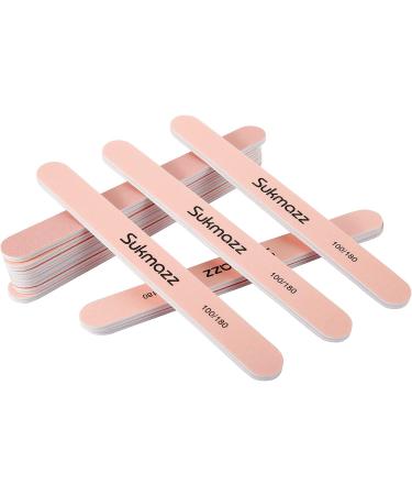 Sukmazz Nail Files Set - 12PCS Professional Double Sided Emery Board Fingernail Buffing Files | Home Manicure 100/180 Grit - Buy Online on GoSupps.com