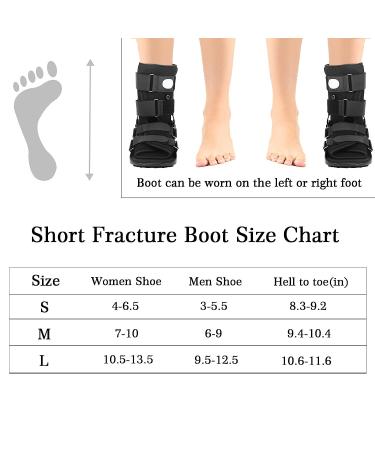 Jewlri Short Air Walker Fracture Boot - Large, Inflatable, Aluminum Brackets - For Broken Foot Fractures & Sprains - Left/Right Ankle Protection - Buy Online on GoSupps.com