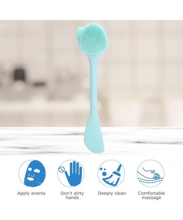 Face Brush Brosse Pourge Manuelle Foodade Silicone Pp Handheld Silicone Face Brush Diy Mixing Stick Makeupsing Brush(Green Double Head Shape (All green double-ended knife type) - Buy Online on GoSupps.com