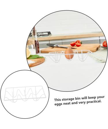 Zerodeko Egg Tray Refrigerator Dispenser Kickstand Egg Holder Fridge Egg Storage Household Container Box 18.00X12.00X3.50CM White - Buy Online on GoSupps.com